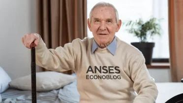 Jubilado de Anses con bastón