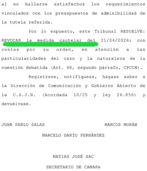 Texto del fallo