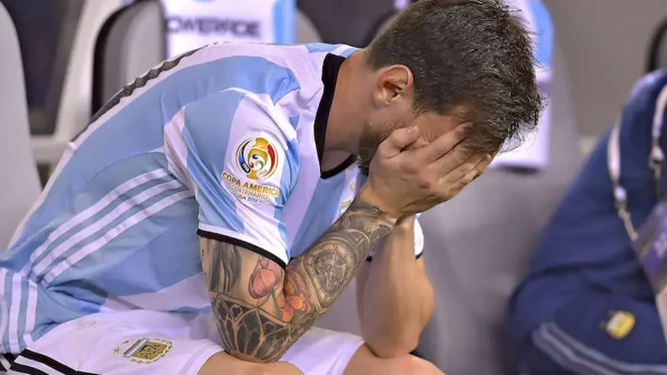 Lionel Messi triste