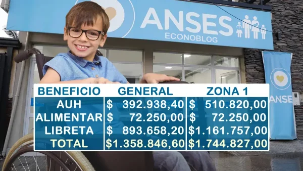 AUH con discapacidad más Libreta
