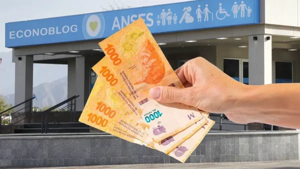 Sosteniendo pesos frente a Anses