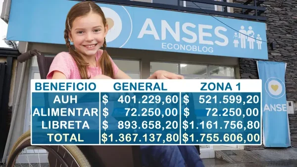 AUH con discapacidad más Libreta