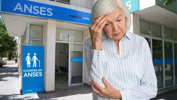 Jubilada triste en Anses