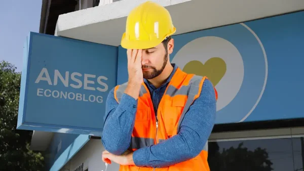 Trabajador triste en Anses