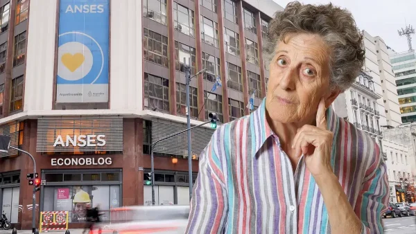 Jubilada pensando frente a Anses