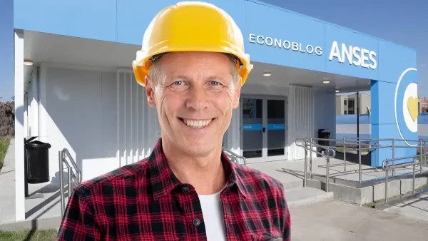 Trabajador contento en Anses